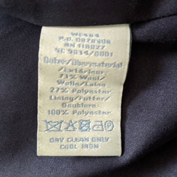 EUC Boden taupe and purple chevron wool winter coat - Picture 16 of 16